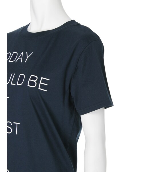 GYDA（ジェイダ）の「TODAY…Tシャツ（トップス・レディース・オフホワイト/ブラック/ネイビー・F）」の9枚目の写真