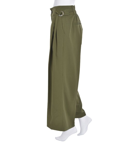 jouetie（ジュエティ）の「サイドバックルワイドパンツ（パンツ・レディース・オフホワイト/ブラック/カーキ）」の6枚目の写真