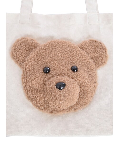 merry jenny(メリージェニー)の「もこもこbearトート(バッグ・レディース・オフホワイト/アイスブルー・F)」の5枚目の写真