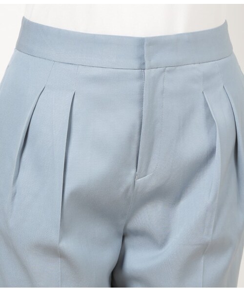 MADEMOISELLE ROPE'（マドモアゼル ロペ）の「ドビーオックスハイウエスト2タックパンツ（パンツ・レディース・ホワイト/カーキ/サックス・34/36/38）」の7枚目の写真