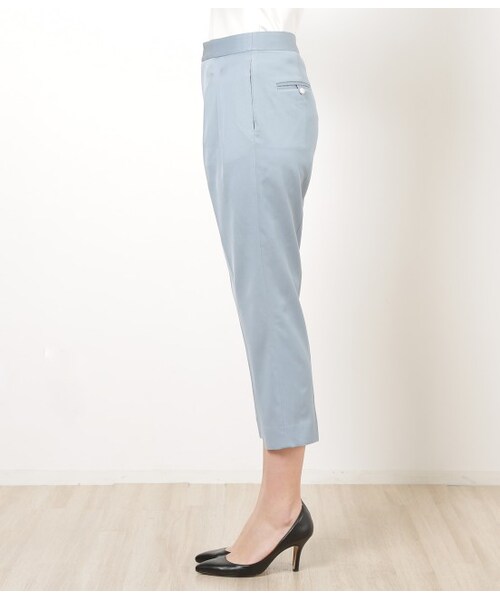 MADEMOISELLE ROPE'（マドモアゼル ロペ）の「ドビーオックスハイウエスト2タックパンツ（パンツ・レディース・ホワイト/カーキ/サックス・34/36/38）」の5枚目の写真