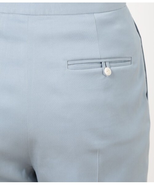 MADEMOISELLE ROPE'（マドモアゼル ロペ）の「ドビーオックスハイウエスト2タックパンツ（パンツ・レディース・ホワイト/カーキ/サックス・34/36/38）」の10枚目の写真