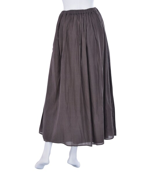 Ungrid(アングリッド)の「コットンフレアマキシスカート(スカート・レディース・オフホワイト/チャコールグレー)」の7枚目の写真