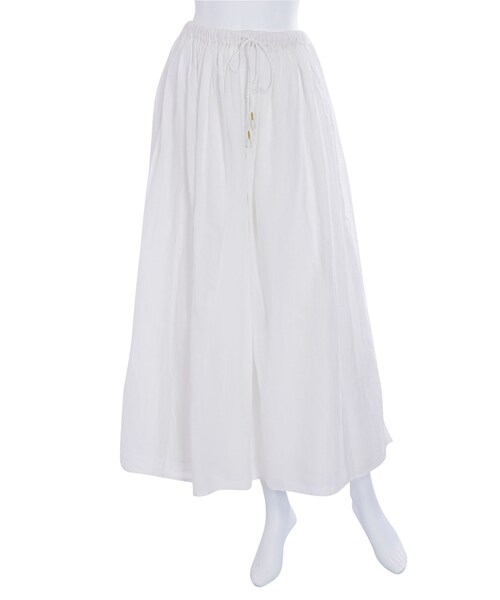 Ungrid(アングリッド)の「コットンフレアマキシスカート(スカート・レディース・オフホワイト/チャコールグレー)」の1枚目の写真