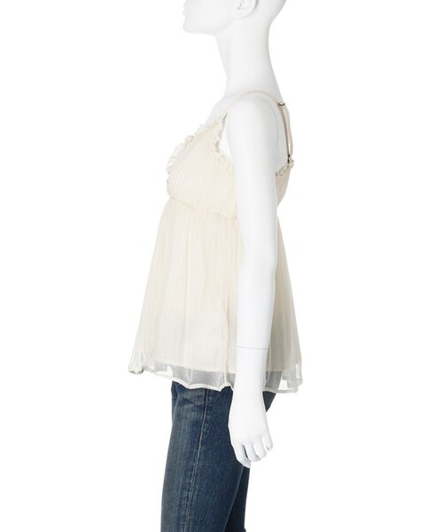 Ungrid（アングリッド）の「ストライプシフォンキャミ（トップス・レディース・シルバー/ゴールド・F）」の5枚目の写真