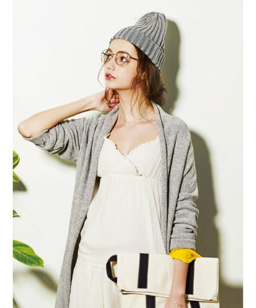 Ungrid（アングリッド）の「ストライプシフォンキャミ（トップス・レディース・シルバー/ゴールド・F）」の3枚目の写真