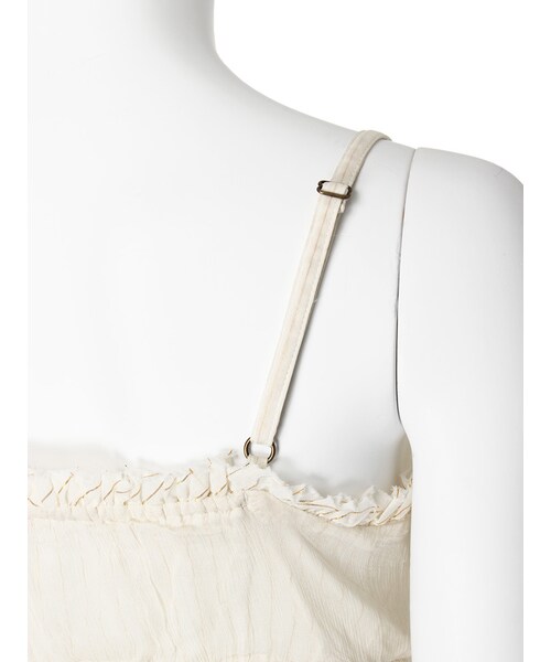 Ungrid（アングリッド）の「ストライプシフォンキャミ（トップス・レディース・シルバー/ゴールド・F）」の9枚目の写真