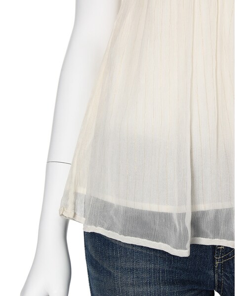 Ungrid（アングリッド）の「ストライプシフォンキャミ（トップス・レディース・シルバー/ゴールド・F）」の10枚目の写真