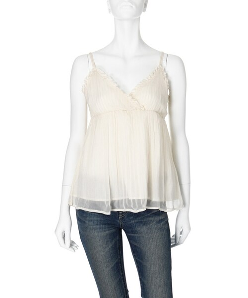 Ungrid（アングリッド）の「ストライプシフォンキャミ（トップス・レディース・シルバー/ゴールド・F）」の4枚目の写真