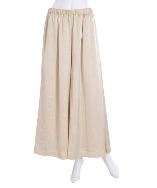 Ungrid(アングリッド)の「サテンワイドパンツ(パンツ・レディース・オフホワイト/ゴールド)」の2枚目の写真