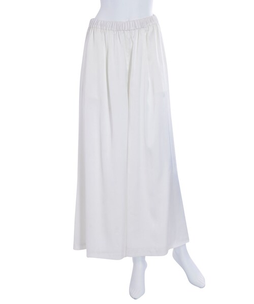 Ungrid(アングリッド)の「サテンワイドパンツ(パンツ・レディース・オフホワイト/ゴールド)」の1枚目の写真