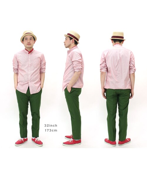 45R（フォーティファイブアール）の「サマーフォースオックスフォードパンツ（パンツ・メンズ・ベージュ/グリーン/ネイビィ・30インチ/32インチ/34インチ）」の6枚目の写真