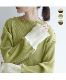 and it_（アンドイット）の「可愛すぎる袖配色プリーツトップス ■予約 S-M M-L（その他・レディース）」