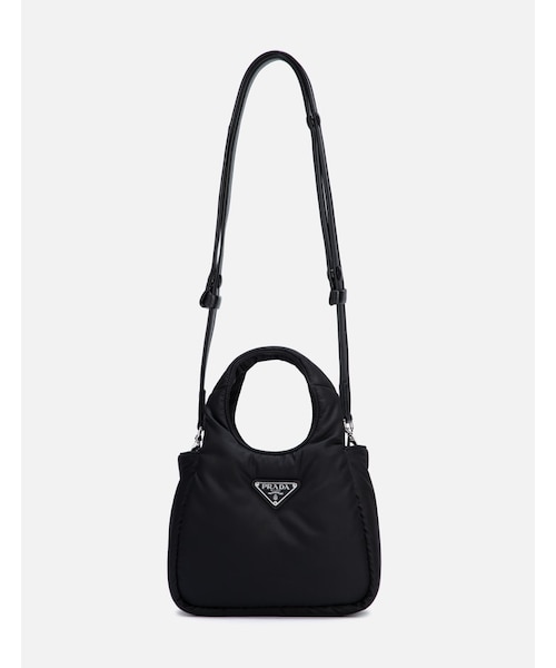 ハンドバッグ Prada Mini Handbag In Padded Re-Nylon Prada Women's' Soft Padded Re-Nylon Mini Handbag in Black