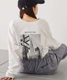 PUAL CE CIN | プレーティング天竺フォトプリントプルオーバー(Tシャツ/カットソー)