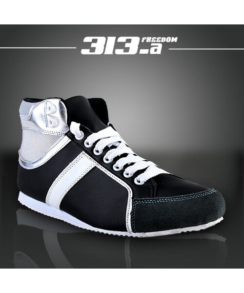 STORES.jp（ストアーズドットジェーピー）の「本革★スニーカー★切り替え★ゴールド＆シルバー★2色★【送料無料】（スタジャン・メンズ・その他）」の6枚目の写真