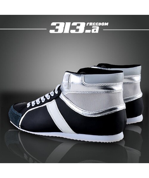 STORES.jp（ストアーズドットジェーピー）の「本革★スニーカー★切り替え★ゴールド＆シルバー★2色★【送料無料】（スタジャン・メンズ・その他）」の7枚目の写真