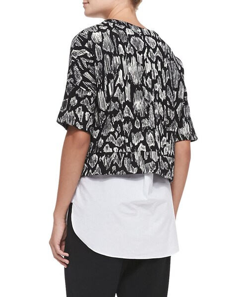 DEREK LAM（デレクラム）の「Derek Lam 10 Crosby 2-in-1 Printed Combo Sweatshirt（スウェット・レディース・IVORY・4）」の2枚目の写真