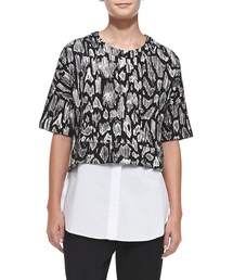 DEREK LAM | Derek Lam 10 Crosby 2-in-1 Printed Combo Sweatshirt(スウェット)