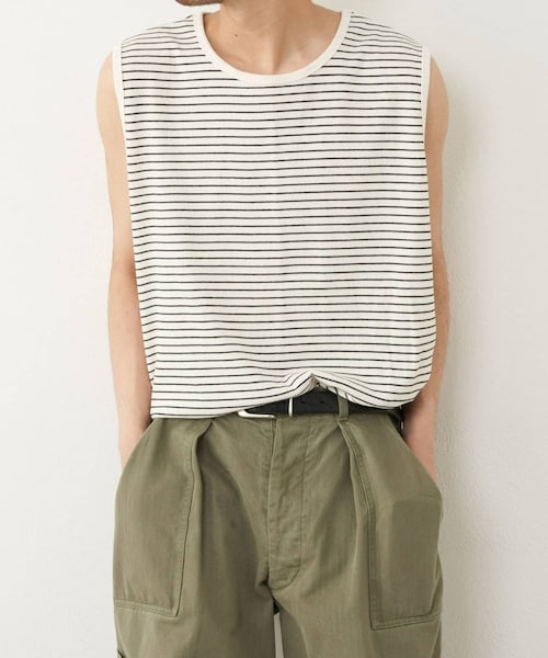 CIAOPANIC TYPY（チャオパニックティピー）の「接触冷感ノースリレイヤードタンク（タンクトップ・メンズ・オフホワイト/ライトグレー/ブラック・L/M）」の2枚目の写真