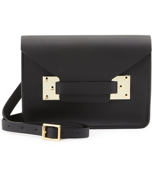Sophie Hulme(ソフィーヒュルム)の「Sophie Hulme Mini Envelope Crossbody Bag, Black(クラッチバッグ・レディース・BLACK)」の1枚目の写真