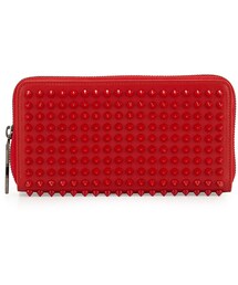 Christian Louboutin | Christian Louboutin Panettone Spiked Zip Wallet, Red(財布)