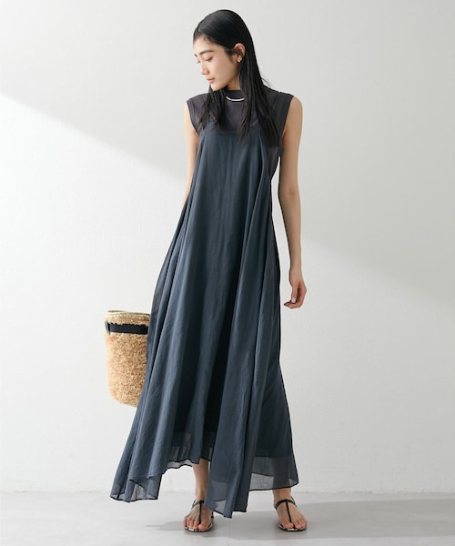 Whim Gazette★美品★コットンシフォンマキシワンピース Whim Gazette（ウィムガゼット）の「コットンシフォンマキシ