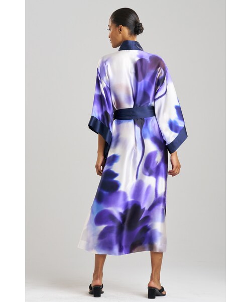 Josie Natori（ジョーシーナトリ）の「Malaga Silk Robe（その他・レディース・Black/Coral Peach/Floret Purple・XS/S/M/L/XL/XS/S/M/L）」の4枚目の写真