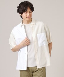 TAKEO KIKUCHI（タケオキクチ）の「【Sサイズ～】パーツブロッキング 半袖シャツ（トップス・メンズ）」