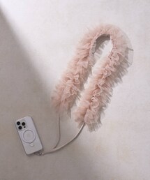 one after another NICE CLAUP | チュールフリルスマホストラップ(ファッション雑貨)