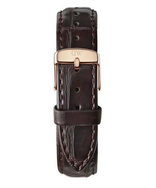 Daniel Wellington（ダニエルウェリントン）の「Daniel Wellington 'Classic York' Leather Strap Watch, 36mm（アナログ腕時計・レディース・Dark Brown/ Rose Gold）」の3枚目の写真