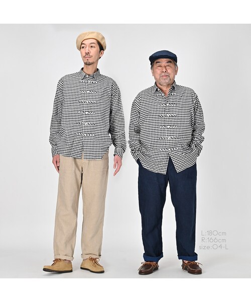 フォーティファイブアール 45R 24SS 薄オックスギンガムの908 8ノットシャツ 80330261 ブルー サイズ：1 期間限定価格】2024SS フォーティーファイブアール 45R 薄