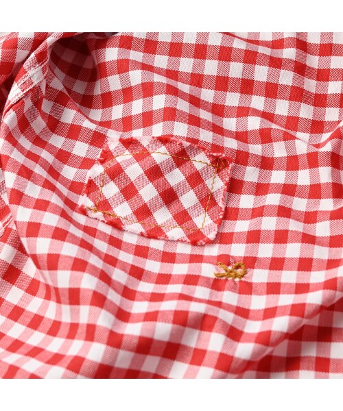 45R（フォーティファイブアール）の「薄オックスギンガムのプティローファーシャツ（その他・レディース・53-アカギンガム/72-ブルーギンガム/92-ブラックギンガム・02-M/03-L）」の14枚目の写真