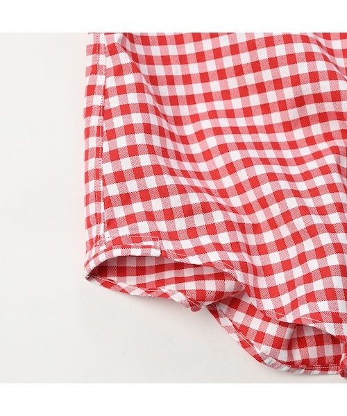 45R（フォーティファイブアール）の「薄オックスギンガムのプティローファーシャツ（その他・レディース・53-アカギンガム/72-ブルーギンガム/92-ブラックギンガム・02-M/03-L）」の11枚目の写真