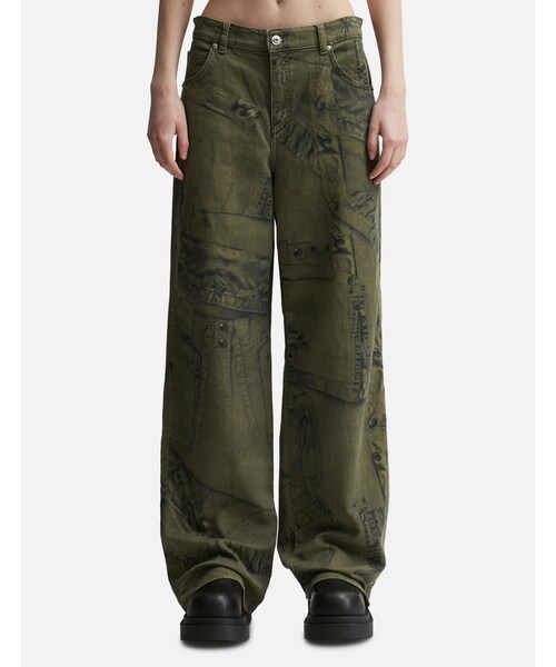 Boy Fit Pants with Cargo-Patch Print