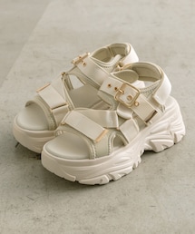 OLIVE des OLIVE | ゴールドバックルスポーツサンダル(シューズ)