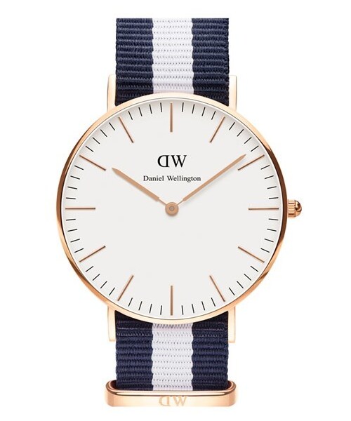 Daniel Wellington(ダニエルウェリントン)の「Daniel Wellington 'Grace Glasgow' Mixed Strap Watch, 36mm(アナログ腕時計・レディース・Blue/ White/ Rose Gold)」の3枚目の写真