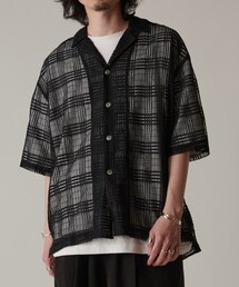 Lui's（ルイス）の「【Neucon / ニューコン】24SS ランダムレースオープンカラーシャツ（トップス・メンズ）」