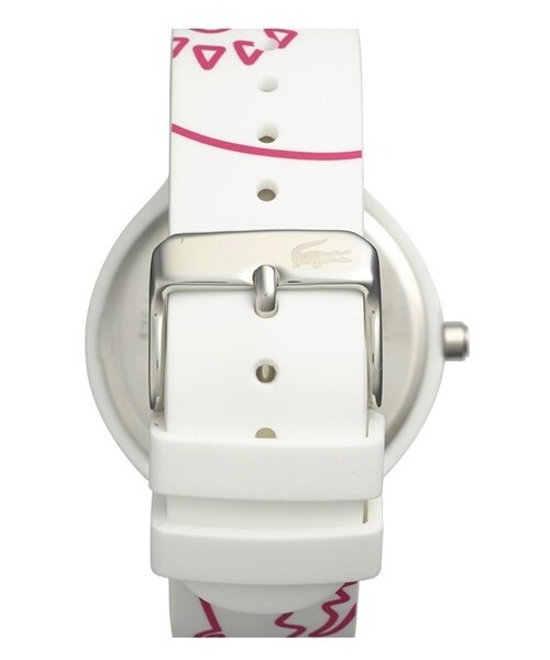 LACOSTE（ラコステ）の「Lacoste 'Goa' Patterned Silicone Strap Watch, 40mm（アナログ腕時計・レディース・Pink/ White）」の2枚目の写真