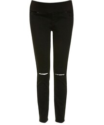 TOPSHOP | Topshop Moto 'Jamie' Dark Wash Ripped Slim Maternity Jeans (Black)(デニムパンツ)