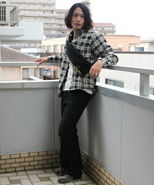 HARRIS BROWN(ハリスブラウン)の「GOLD.E スタッズレザーシューズ(スニーカー・メンズ・ブラック/アニマル/レオパード・43/44)」の17枚目の写真