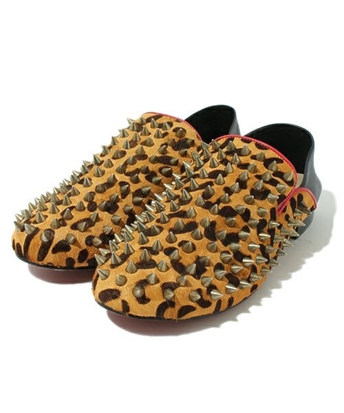 HARRIS BROWN(ハリスブラウン)の「GOLD.E スタッズレザーシューズ(スニーカー・メンズ・ブラック/アニマル/レオパード・43/44)」の1枚目の写真