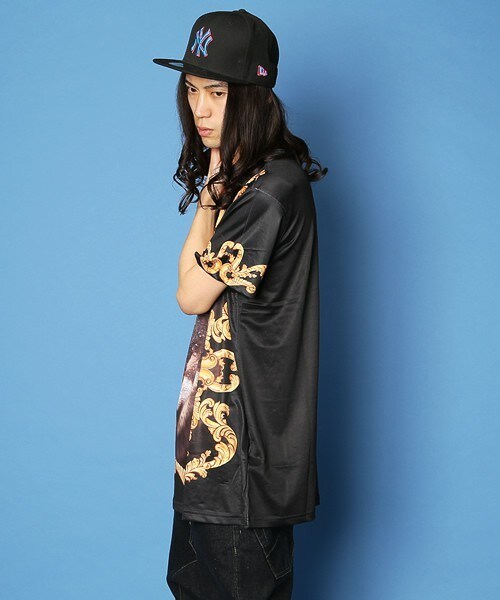 PUBLIC EYES(パブリックアイズ)の「PE-35 ウルフグラフィック ビッグTシャツ(Tシャツ/カットソー・メンズ・ホワイト/ブラック・SMALL/MEDIUM)」の3枚目の写真