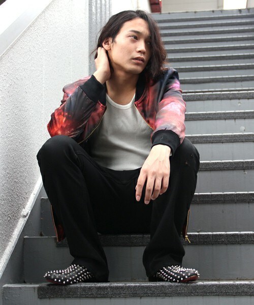 PUBLIC EYES（パブリックアイズ）の「PE-50 スペースグラフィックブルゾン PUBLICEYES（ブルゾン・メンズ・ブルー/レッド・SMALL/MEDIUM）」の8枚目の写真