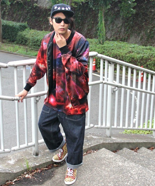 PUBLIC EYES（パブリックアイズ）の「PE-50 スペースグラフィックブルゾン PUBLICEYES（ブルゾン・メンズ・ブルー/レッド・SMALL/MEDIUM）」の10枚目の写真