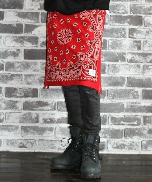 MEMENTISM（メメントイズム）の「バンダナスカート MD13AW-GD01（スカート・メンズ・ホワイト/ブラック/サックスブルー/ネイビー/レッド・FREE）」の5枚目の写真