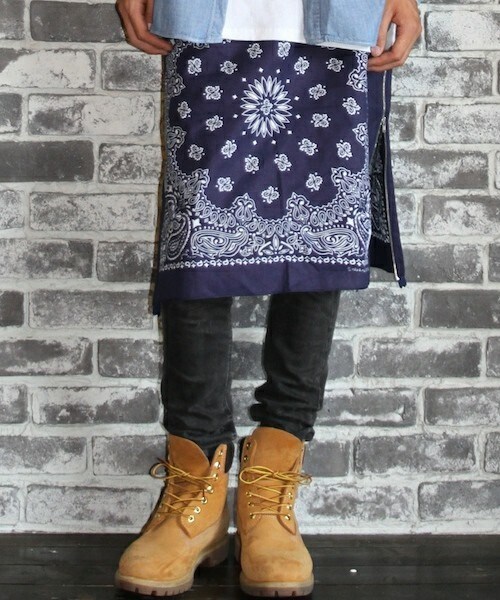 MEMENTISM（メメントイズム）の「バンダナスカート MD13AW-GD01（スカート・メンズ・ホワイト/ブラック/サックスブルー/ネイビー/レッド・FREE）」の4枚目の写真