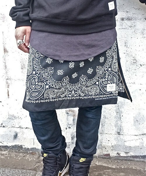 MEMENTISM（メメントイズム）の「バンダナスカート MD13AW-GD01（スカート・メンズ・ホワイト/ブラック/サックスブルー/ネイビー/レッド・FREE）」の8枚目の写真