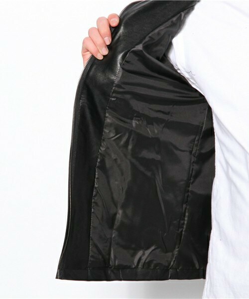 MEMENTISM（メメントイズム）の「UR-05 PUレザーパーカー　レザーライダースジャケット レザージャケット（ライダースジャケット・メンズ・ブラック/ネイビー・SMALL/MEDIUM/LARGE）」の11枚目の写真