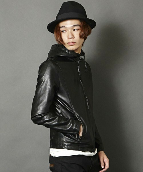 MEMENTISM（メメントイズム）の「UR-05 PUレザーパーカー　レザーライダースジャケット レザージャケット（ライダースジャケット・メンズ・ブラック/ネイビー・SMALL/MEDIUM/LARGE）」の20枚目の写真